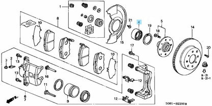 HONDA CIVIC 92-05  INTEGRA 94-01 Genuine Front Hub Bearing RH & LH 2pcs Set OEM