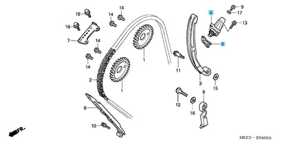 HONDA CBR600RR 03-20 Genuine Cam Chain Tensioner Lifter & Tensioner Gasket Set
