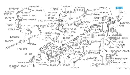 NISSAN SENTRA B13 B14 B15 87-99 02-06 Genuine Filler Cap Holder 17255-01G00 OEM