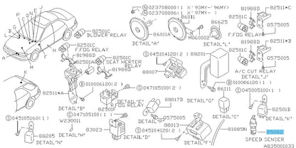 SUBARU IMPREZA GC8 1997-1998 Genuine Speed Sensor Assembly 85082AC012 OEM
