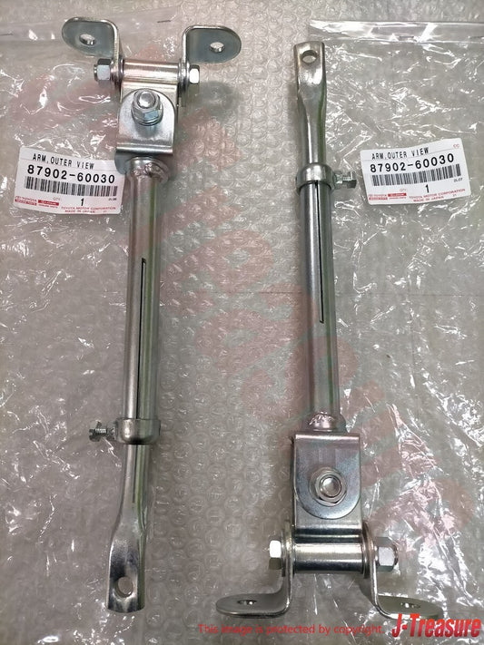 TOYOTA LAND CRUISER BJ40 BJ42 FJ40 FJ45 58-76 Genuine Mirror Arm RH & LH Set OEM