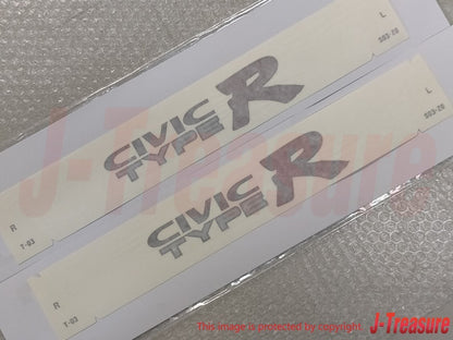 HONDA CIVIC TYPE-R EK9 Genuine Rear Side Fender Silver Decal Sticker x2 Set OEM