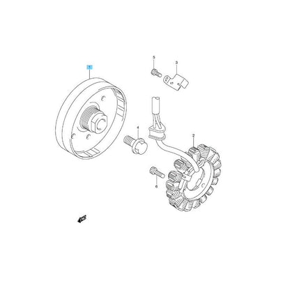 SUZUKI GSX-R600 GSX-R750 2011-2023 Genuine Generator Rotor Assy 31402-01H20 OEM