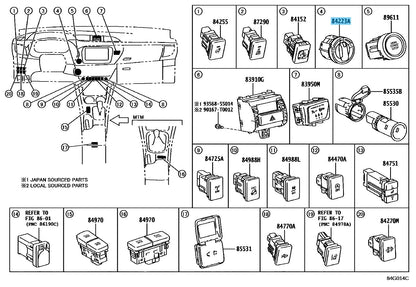 TOYOTA HILUX GUN125 GUN126 Genuine Transfer Position Switch 84223-0K010 OEM