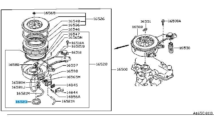 NISSAN KING CAB D21 DX Z24S ENG 91-92 Genuine Air Cleaner Insulator 16523-24G00