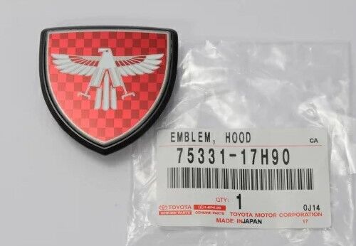 TOYOTA MR2 AW11 1984-1989 Genuine Front Eagle Hood Emblem Red 75331-17H90 OEM