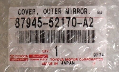 TOYOTA PRIUS C NHP10 12-19 Genuine Outer Mirror Cover Left *082* 87945-52170-A2