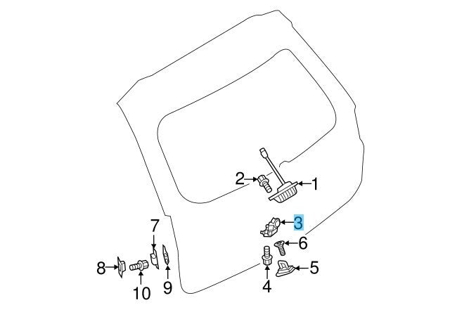 MITSUBISHI OUTLANDER GF#W 14-20 Genuine Tailgate Latch 5808A119 OEM