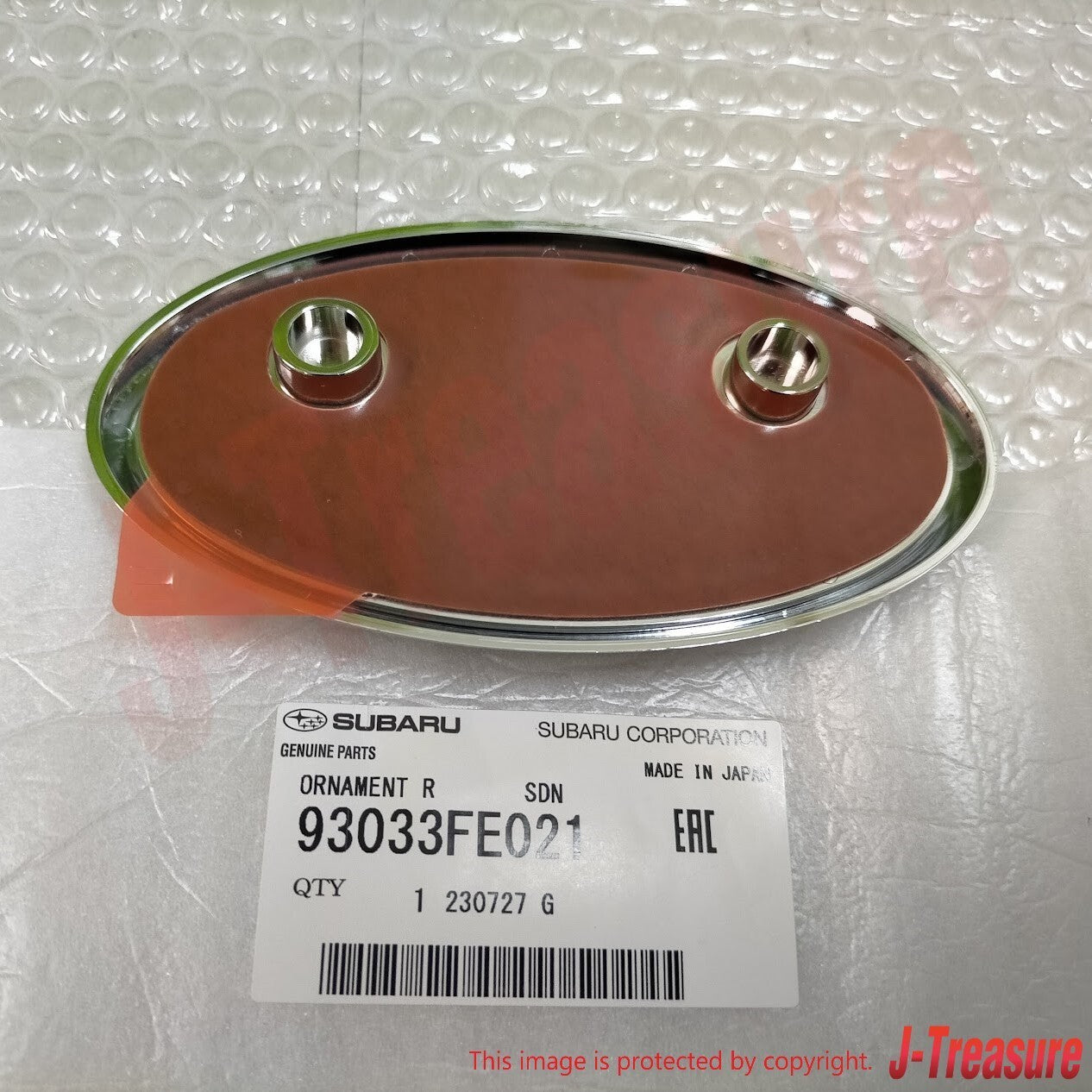 SUBARU IMPREZA WRX STI GDB 06-07 Genuine Subaru Oval Rear Emblem 93033FE021 OEM