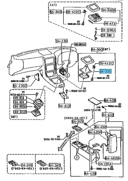 MAZDA RX-7 FC3S FC3C 1989-1991 Genuine Manual Trans Shift Boot FC01-64-331 OEM