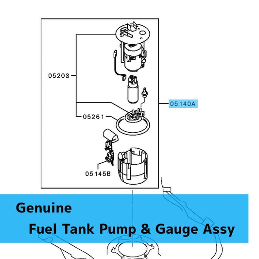 MITSUBISHI LANCER CY2A CY4A CY5A Genuine Fuel Tank Pump & Gauge Assy 1760A317
