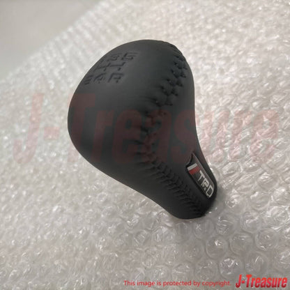 TOYOTA TRD Shift Knob M12 x 1.25 Leather Wrapped 5-Speed Black MS204-00004 OEM