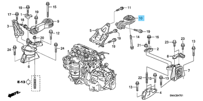 HONDA CIVIC FD1 06-11 1.8L Genuine Engine Upper Torque Damper 50880-SNA-A82 OEM