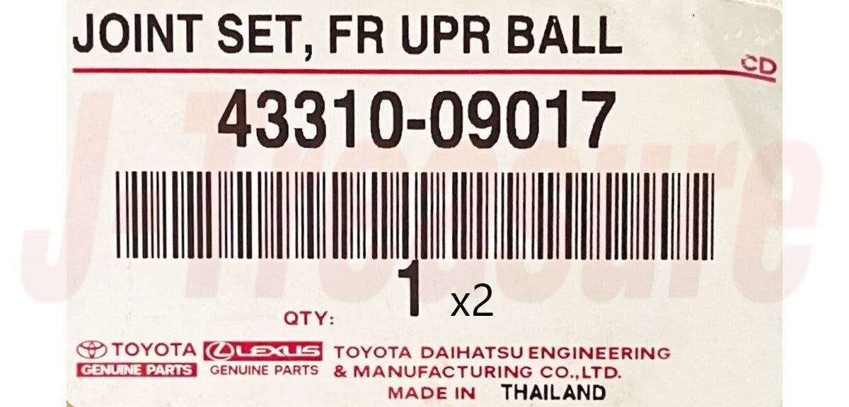TOYOTA HILUX KUN15 Genuine Front Upper Ball Joint Assy 43310-09017 RH & LH set