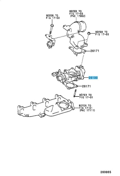 TOYOTA HIACE KZH1## Genuine Venturi Assembly 26100-67110 OEM
