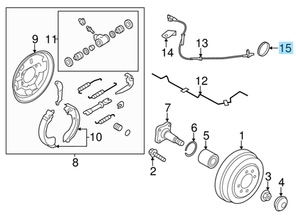 NISSAN VERSA NOTE 14-19 Genuine Sensor-Rotor Antiskid Rear ABS 47950-1HA0A  OEM