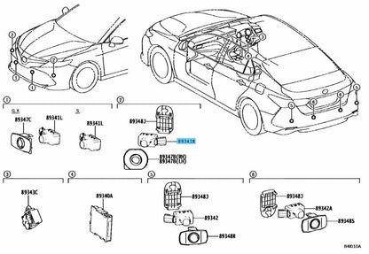 TOYOTA CAMRY AXVH70 2017-2018 Genuine Ultrasonic Sensor 89341-33220-C4 OEM
