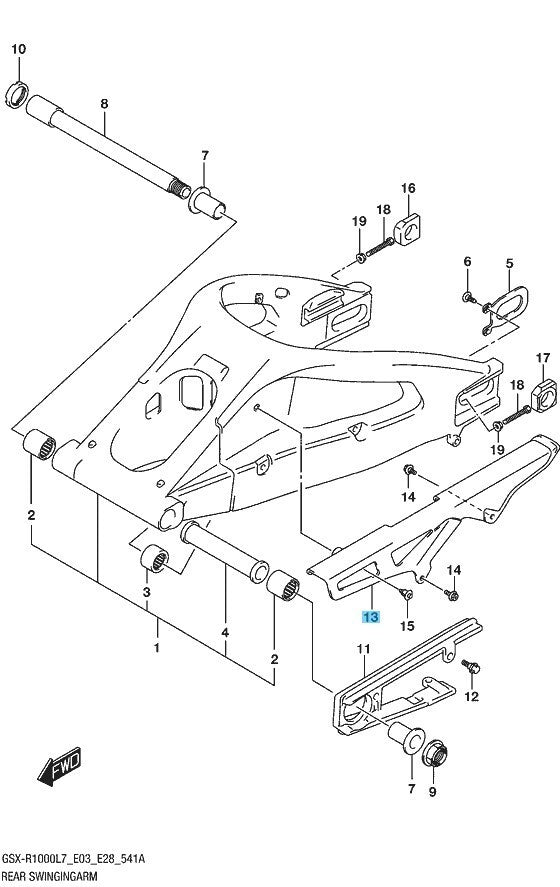 SUZUKI GSX-R1000 2007-2009 2011-2017 Genuine Chain Case 61311-21H00 OEM