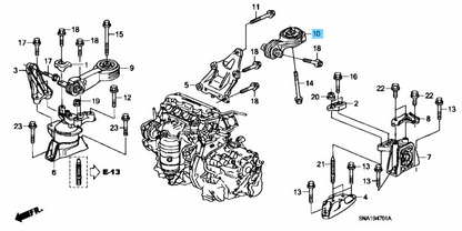 HONDA CIVIC FD1 FA1 06-11 A/T Genuine Engine Lower Torque Rod 50890-SNA-A82 OEM