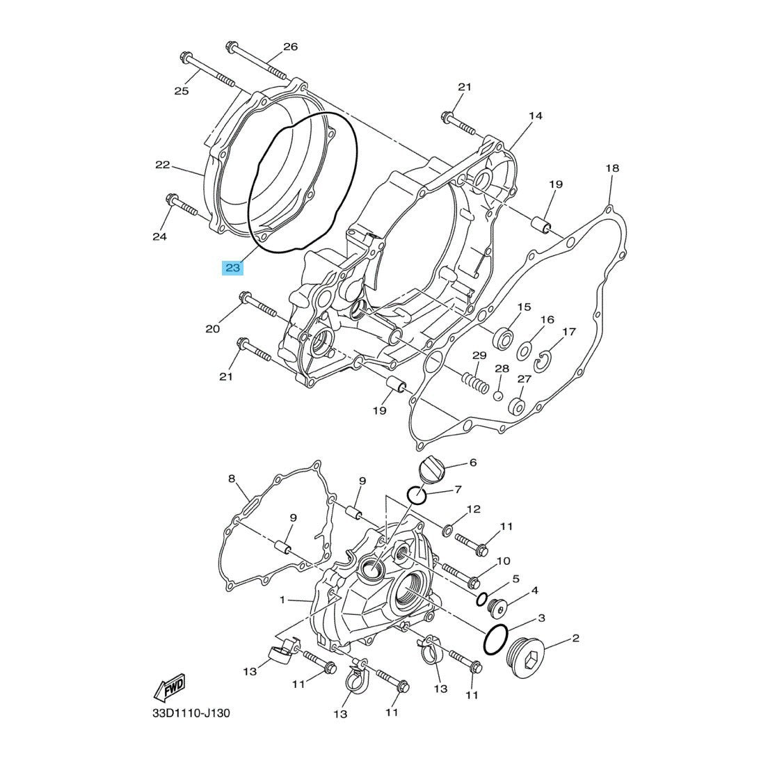 YAMAHA YZ450F 2014-2017 Genuine Clutch Plate Kit 1SL-W001G-00-00 OEM