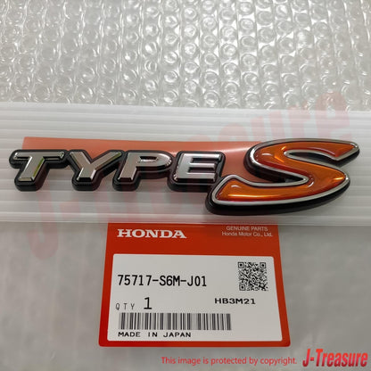 HONDA INTEGRA DC5 01-07 Genuine Rear Emblem "TYPE S" 75717-S6M-J01 OEM JDM