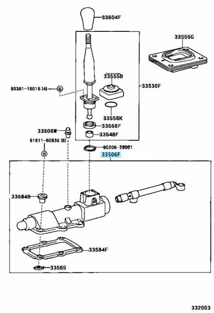 TOYOTA JZX110 JZX110W R154 5-Speed Transmission Control Shift Lever Retainer OEM