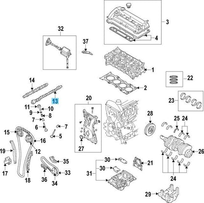 MAZDA CX-7 ER 07-12 MAZDA3 BK BL 07-13 Genuine Intake Camshaft L3K912420 OEM