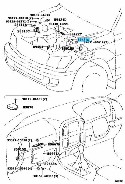 TOYOTA RAV4 CLA2# Genuine Diesel Turbo Pressure Sensor 89421-20210 OEM