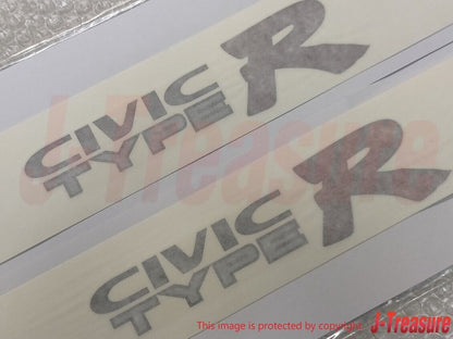 HONDA CIVIC TYPE-R EK9 Genuine Rear Side Fender Silver Decal Sticker x2 Set OEM