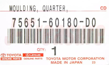 TOYOTA LAND CRUISER UZJ100 2003-2007 Genuine Quarter Outside Moulding RH OEM