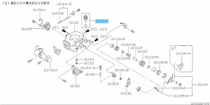NISSAN NV350 CARAVAN E2# Genuine Thermo Element Switch Kit 16391-12G00 OEM