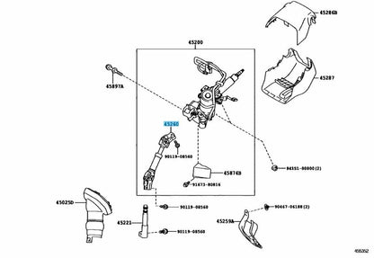 TOYOTA PRIUS ZVW30 ZVW35 Genuine Steering Intermediate Shaft No2 45260-12710 OEM