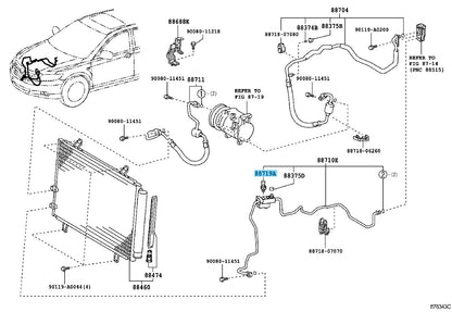 TOYOTA CAMRY ASV50 07-17 Genuine Airconditioner Pressure Sensor 88719-33020 OEM