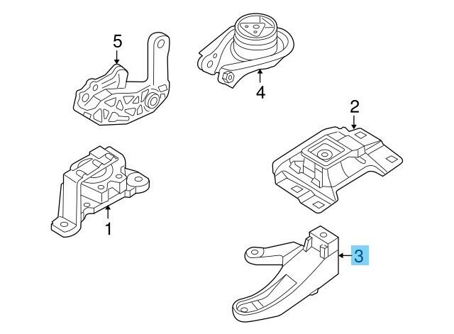 MAZDA MAZDA3 BK 04-09 Genuine Eng Side Mount Bracket No.4 B32T-39-080B OEM