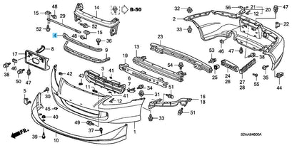 HONDA S2000 AP1 AP2 '00-09 Genuine Front Bumper Upper Stiffener 71103-S2A-000