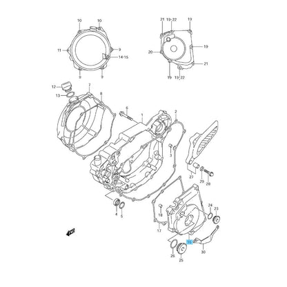SUZUKI RM-Z450 2008-2017 2020-2024 Genuine Magneto Cover 11351-28H02 OEM