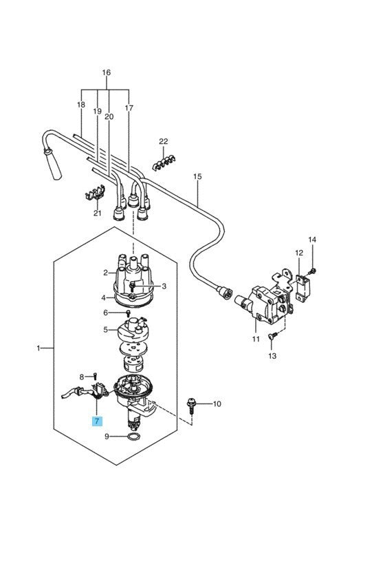 SUZUKI JIMNY JB31W SAMURAI SJ413 Genuine Crank Position Sensor Assy 33140-80C10