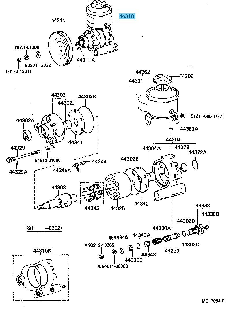 TOYOTA LAND CRUISER BJ42 BJ60 82-84 Genuine VANE Pump Assy 44320-60080 OEM