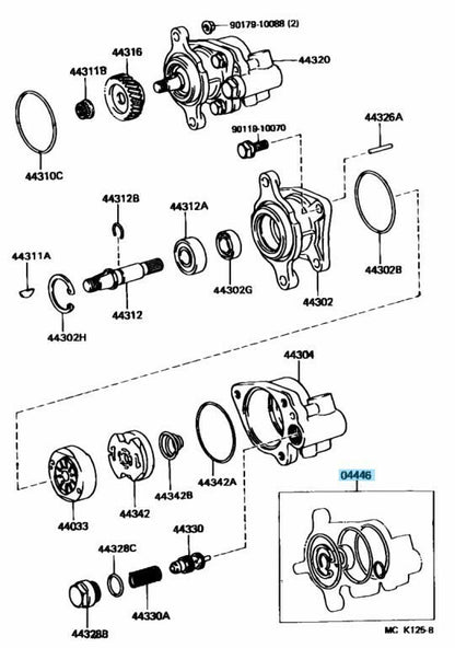 TOYOTA  LAND CRUISER 70 80 Series Genuine Power Ssteering Pump Gasket Kit OEM