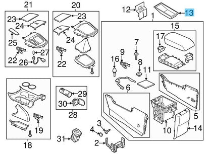MAZDA CX-5 KE##W 2013-2015 Genuine Center Console Storage Box KD45-64-50X OEM