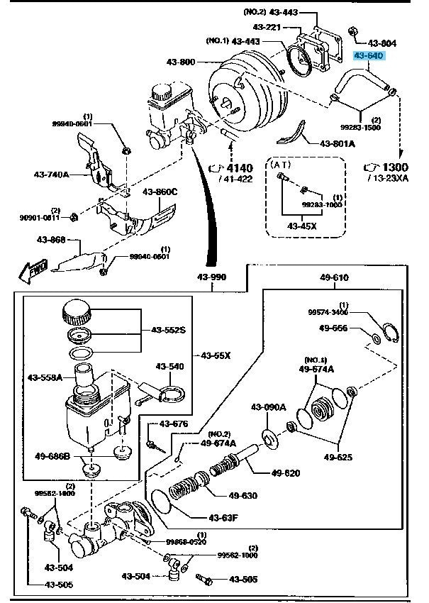 MAZDA RX-7 FD3S '99- Genuine Brake Vacuum Hose For Japanese Specification Cars