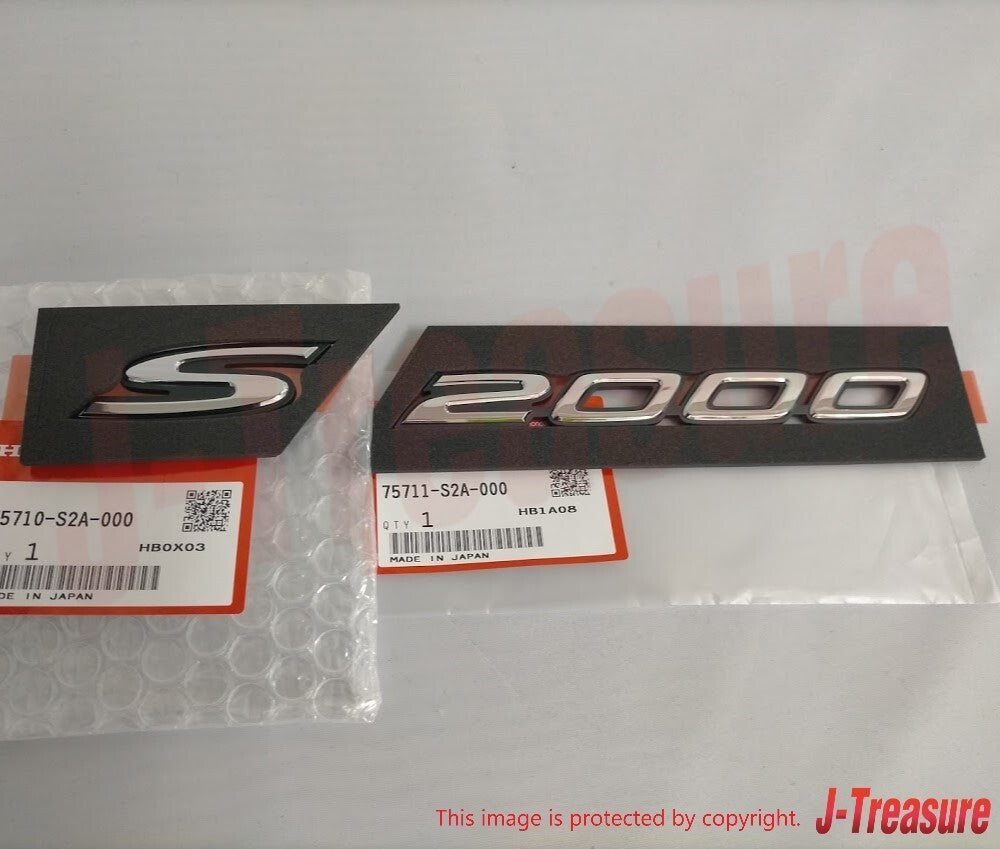 HONDA S2000 AP1 AP2 Genuine Fender Side "S2000" Chrome Emblem Badge RH & LH OEM