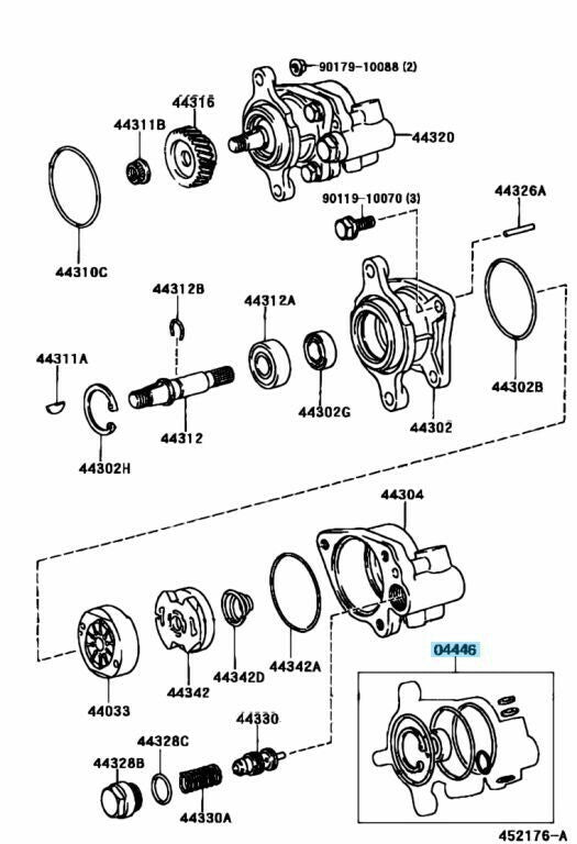 TOYOTA  LAND CRUISER 70 80 Series Genuine Power Ssteering Pump Gasket Kit OEM