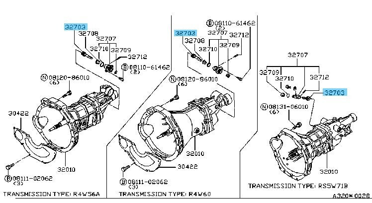 NISSAN VANETTE C120 78-80 82-87 Genuine Speedometer Pinion