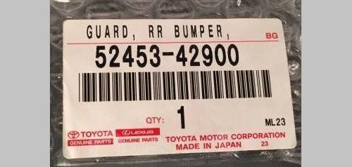 TOYOTA RAV4 ASA4# 2016-2018 Genuine Rear Bumper Center Guard 52453-42900 OEM