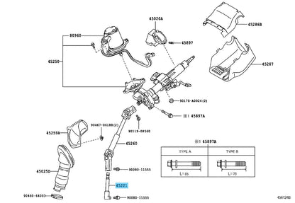 TOYOTA RAV4 ACA3# 2006-2014 Genuine Steering Intermediate Shaft 45221-42071 OEM