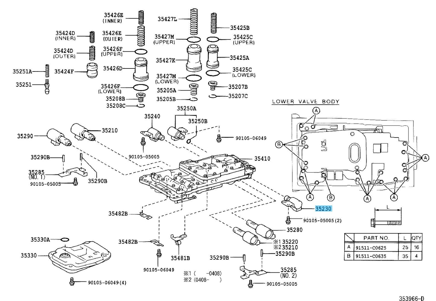 LEXUS GX470 UZJ120 03-09 Genuine A/T 3Way Solenoid Assy No.2 35230-60010 OEM