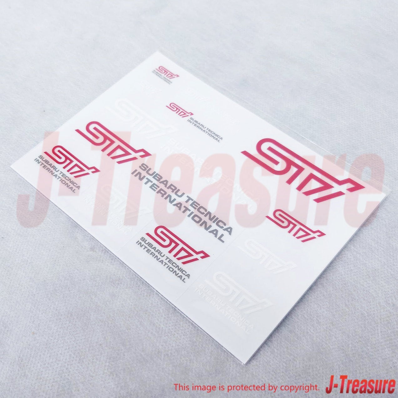 SUBARU Genuine STI Transfer Decals 11 Kinds 13 pcs A6 Size STSG14100200 OEM