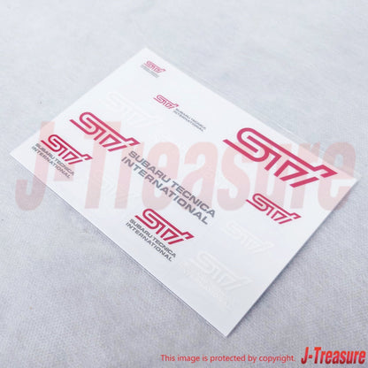 SUBARU Genuine STI Transfer Decals 11 Kinds 13 pcs A6 Size STSG14100200 OEM