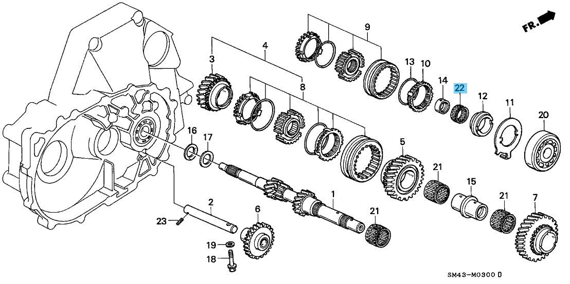 HONDA CIVIC EM1 1999-2000 Genuine Needle Bearing 37x42x14.8 91108-P21-008 OEM